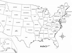 Image result for Us State Map White