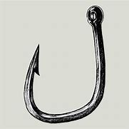 Image result for Fish Hook with Wings Drawing