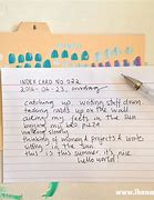 Image result for Writing On Index Card