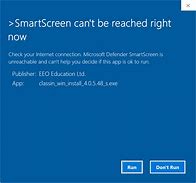 Image result for SmartScreen exe Error