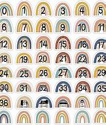 Image result for Boho Rainbow Numbers