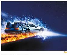 Image result for BTTF DeLorean Fire