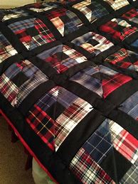 Image result for Quilt Made From Flannel Shirts