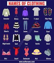 Image result for 5 Different Types of Clothes