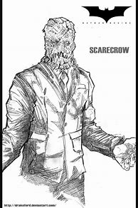 Image result for Batman Scarecrow Black and White