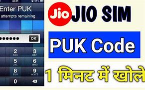 Image result for Jio PUK Code Unlock