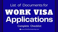 Image result for Tamplate for Work Visa and Study