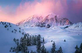 Image result for Snow-Covered Mountain Landscape