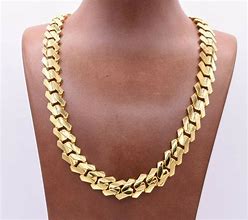 Image result for Real Gold Cuban Link Chain