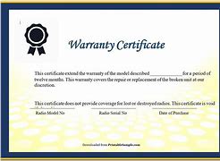 Image result for Warranty Certificate Template