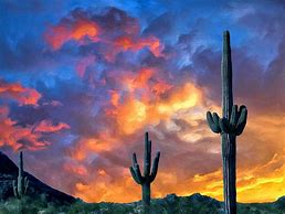 Image result for Arizona Desert Sunset Painting