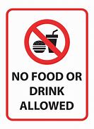 Image result for No Food or Drink Sign