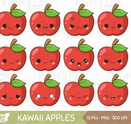 Image result for Cute Cartoon Res Apple's