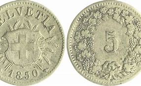 Image result for 5 Rappen 1850