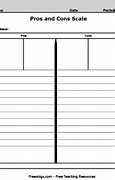 Image result for Pros and Cons Document Template