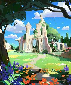 [/r/ImaginaryColorscapes] Castle Gardens by Anya Jo Elvidge : r/ImaginaryBestOf