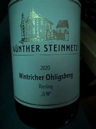 Image result for Weingut Gunther Steinmetz Wintricher Ohligsberg Riesling