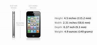 Image result for Apple iPhone 4S Size