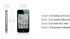 Image result for iPhone 4S Measurements