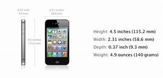 Image result for iPhone 4S Size