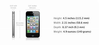 Image result for iPhone 4 Width and Height