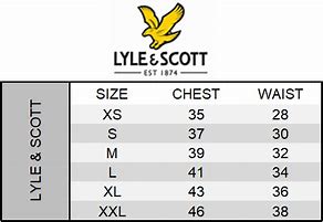Image result for Lyle and Scott Size Chart Men Sweatshirt