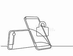 Image result for Phone Lock Drawing