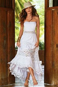 Image result for Bohemian White Dress