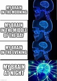 Image result for Brain at Night Meme