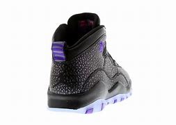 Image result for Black and Purple Jordan 10s