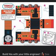 Image result for Thomas and Friends Papercraft Thomas A3 Wrappinbg Paper Free