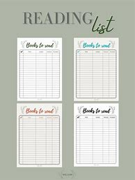 Image result for Reading List Template Printable