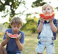 Image result for Kids Eating Watermelon