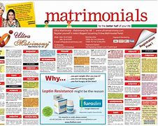 Image result for Matrimonial Newspaper