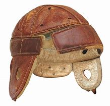 Image result for Old Leather Football Helmet