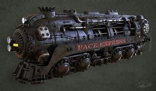 Image result for Steampunk Train Art