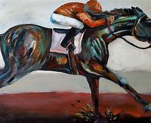 Image result for Race Horse Painting