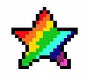 Image result for Rainbow Star Pixel Art