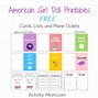 Image result for American Girl Doll Sized Printables Phone