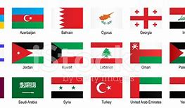 Image result for Middle East Flags and Names