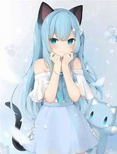 Image result for Anime Cat Girl Blue Hair