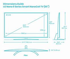 Image result for 65 Inch TV Measurements