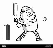 Image result for Cartoon Cricket Outline