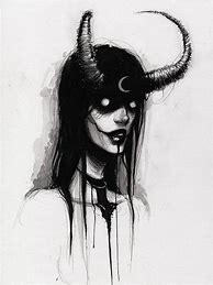 Image result for Creepy Dark Art Girl