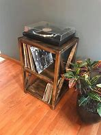 Image result for Farmhouse-Style Record Player Stand with Album Storage