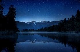 Image result for Mountain Lake Night