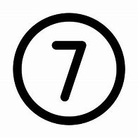 Image result for Circled Number 7