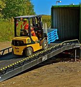 Image result for Picture of a Trailer Loading Fork Lift