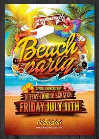 Image result for Beach Party Flyer Template
