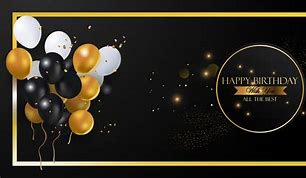 Image result for Happy Birthday Clip Art Black and Gold